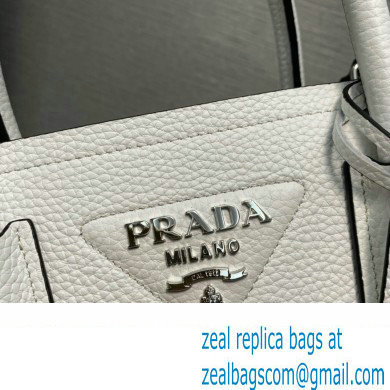 Prada Double leather mini bag 1BG443 White 2024 - Click Image to Close