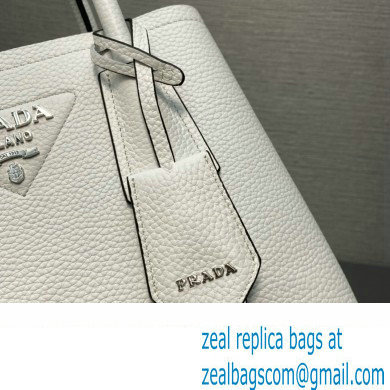 Prada Double leather mini bag 1BG443 White 2024