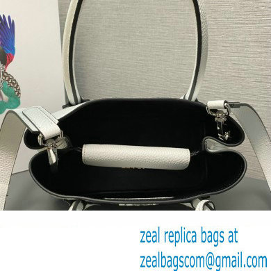 Prada Double leather mini bag 1BG443 White 2024 - Click Image to Close