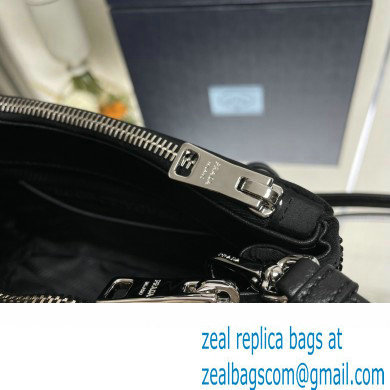 Prada Galleria Satin Mini Bag with Crystals 1BA906 black 2024 - Click Image to Close