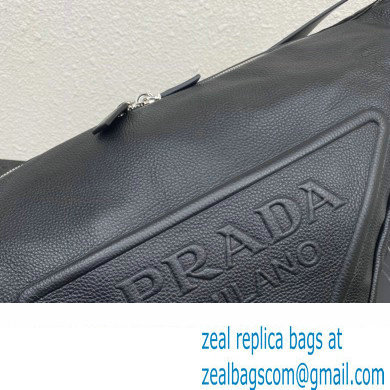 Prada Large leather Triangle bag 2VY007 Black 2023