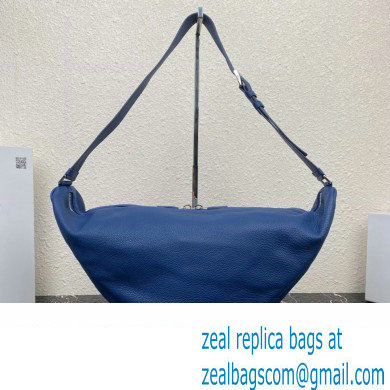 Prada Large leather Triangle bag 2VY007 Blue 2023