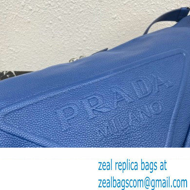 Prada Large leather Triangle bag 2VY007 Blue 2023