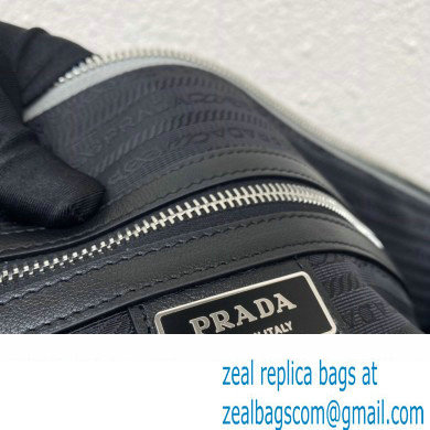 Prada Large leather Triangle bag 2VY007 Gray 2023