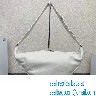 Prada Large leather Triangle bag 2VY007 White 2023 - Click Image to Close