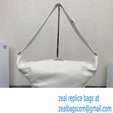 Prada Large leather Triangle bag 2VY007 White 2023