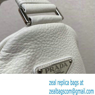 Prada Large leather Triangle bag 2VY007 White 2023 - Click Image to Close