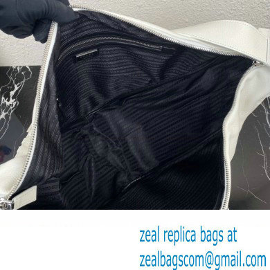 Prada Large leather Triangle bag 2VY007 White 2023