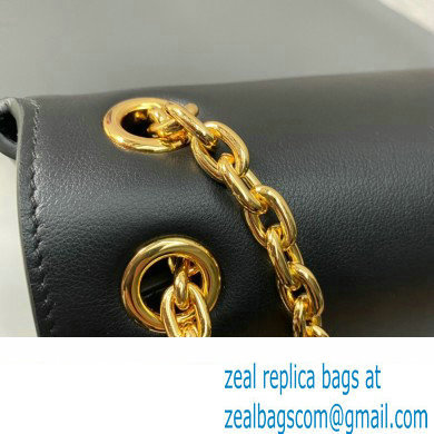 Prada Large leather shoulder bag 1BD368 Black 2024 - Click Image to Close