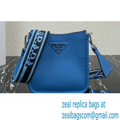 Prada Leather mini shoulder Bag 1BH191 Blue 2023