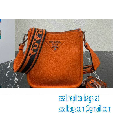 Prada Leather mini shoulder Bag 1BH191 Orange 2023