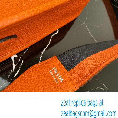 Prada Leather mini shoulder Bag 1BH191 Orange 2023