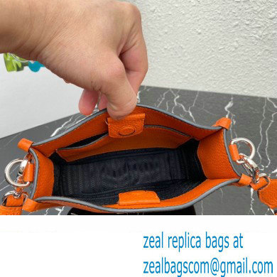 Prada Leather mini shoulder Bag 1BH191 Orange 2023