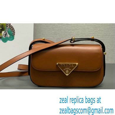 Prada Leather shoulder bag 1BD339 Brown 2023 - Click Image to Close