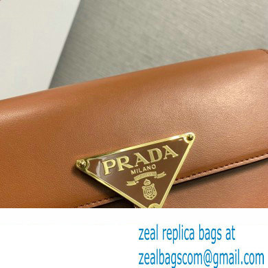 Prada Leather shoulder bag 1BD339 Brown 2023 - Click Image to Close