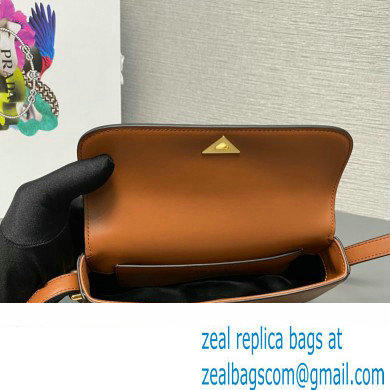 Prada Leather shoulder bag 1BD339 Brown 2023 - Click Image to Close
