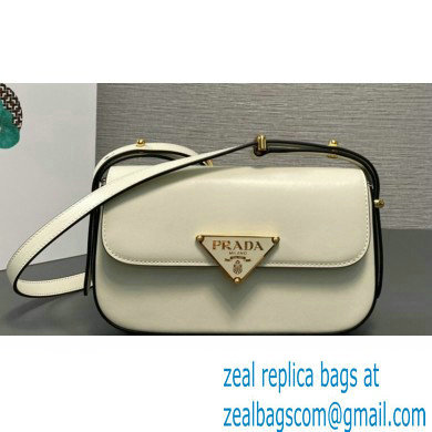 Prada Leather shoulder bag 1BD339 White 2023 - Click Image to Close