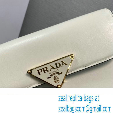 Prada Leather shoulder bag 1BD339 White 2023 - Click Image to Close