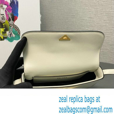 Prada Leather shoulder bag 1BD339 White 2023