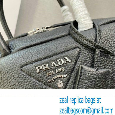 Prada Leather top-handle bag 1BB102 Black 2023