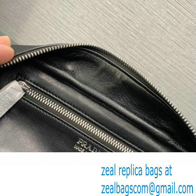 Prada Leather top-handle bag 1BB102 Black 2023