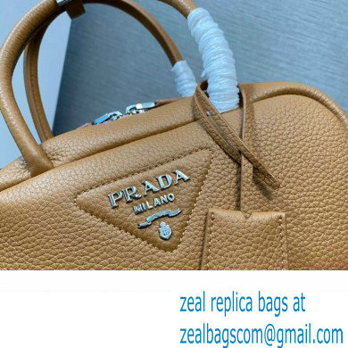 Prada Leather top-handle bag 1BB102 Brown 2023 - Click Image to Close