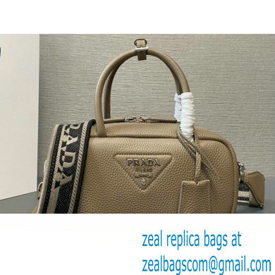 Prada Leather top-handle bag 1BB102 Camel 2023