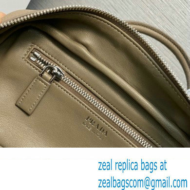 Prada Leather top-handle bag 1BB102 Camel 2023 - Click Image to Close