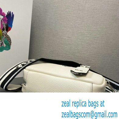 Prada Leather top-handle bag 1BB102 White 2023