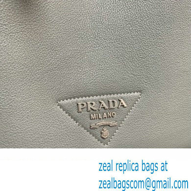 Prada Leather tote Bag 1BG339 Gray 2023 - Click Image to Close