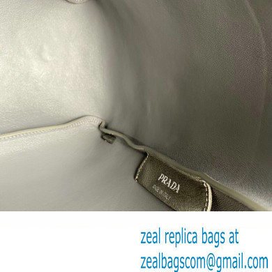 Prada Leather tote Bag 1BG339 Gray 2023