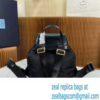 Prada Medium Re-Nylon and brushed leather backpack Bag 1BZ074 Black 2024 - Click Image to Close