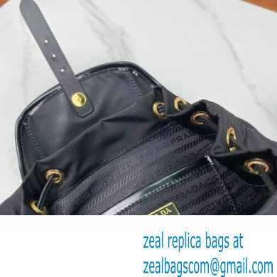 Prada Medium Re-Nylon and brushed leather backpack Bag 1BZ074 Black 2024 - Click Image to Close