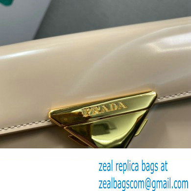 Prada Medium brushed leather handbag 1BD343 Beige 2023