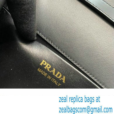 Prada Medium brushed leather handbag 1BD343 Black 2023 - Click Image to Close