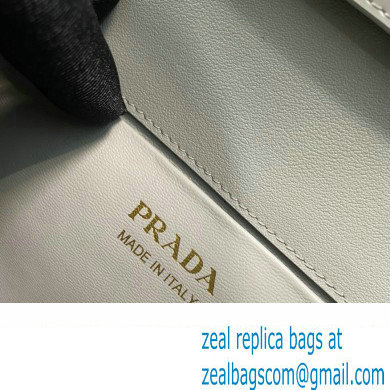 Prada Medium brushed leather handbag 1BD343 Gray 2023