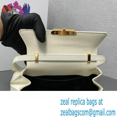 Prada Medium brushed leather handbag 1BD343 White 2023 - Click Image to Close