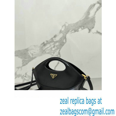 Prada Medium leather handbag 1BA421 Black 2024 - Click Image to Close