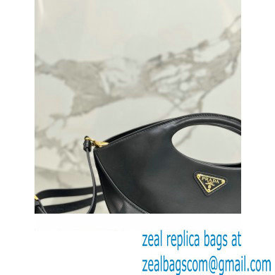 Prada Medium leather handbag 1BA421 Black 2024