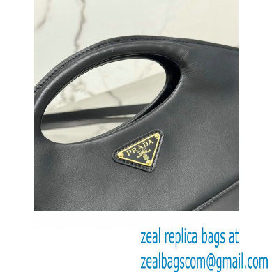 Prada Medium leather handbag 1BA421 Black 2024 - Click Image to Close