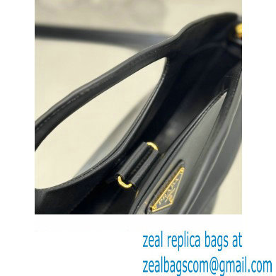 Prada Medium leather handbag 1BA421 Black 2024 - Click Image to Close