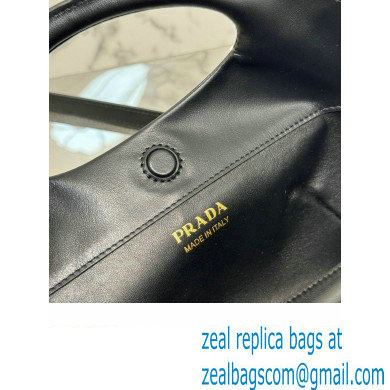 Prada Medium leather handbag 1BA421 Black 2024 - Click Image to Close