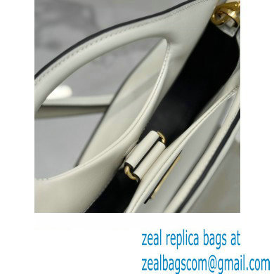 Prada Medium leather handbag 1BA421 White 2024