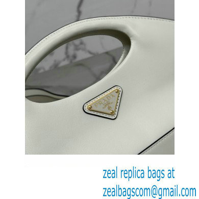 Prada Medium leather handbag 1BA421 White 2024