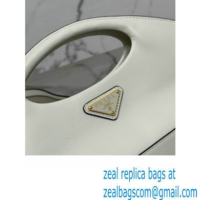 Prada Medium leather handbag 1BA421 White 2024 - Click Image to Close