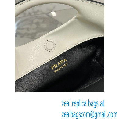 Prada Medium leather handbag 1BA421 White 2024 - Click Image to Close