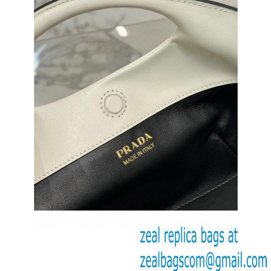 Prada Medium leather handbag 1BA421 White 2024