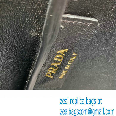 Prada Medium leather handbag 1BA444 Black 2024 - Click Image to Close