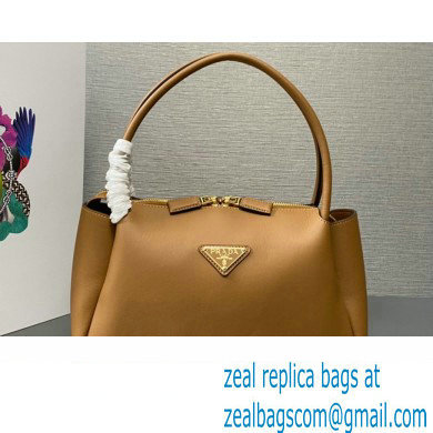 Prada Medium leather handbag 1BA444 Brown 2024