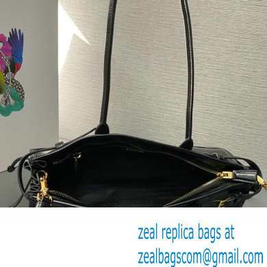 Prada Medium leather handbag with Long Handle 1BA426 Black 2024
